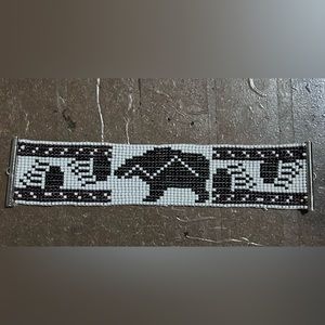 Bear and Bear paw print bracelet